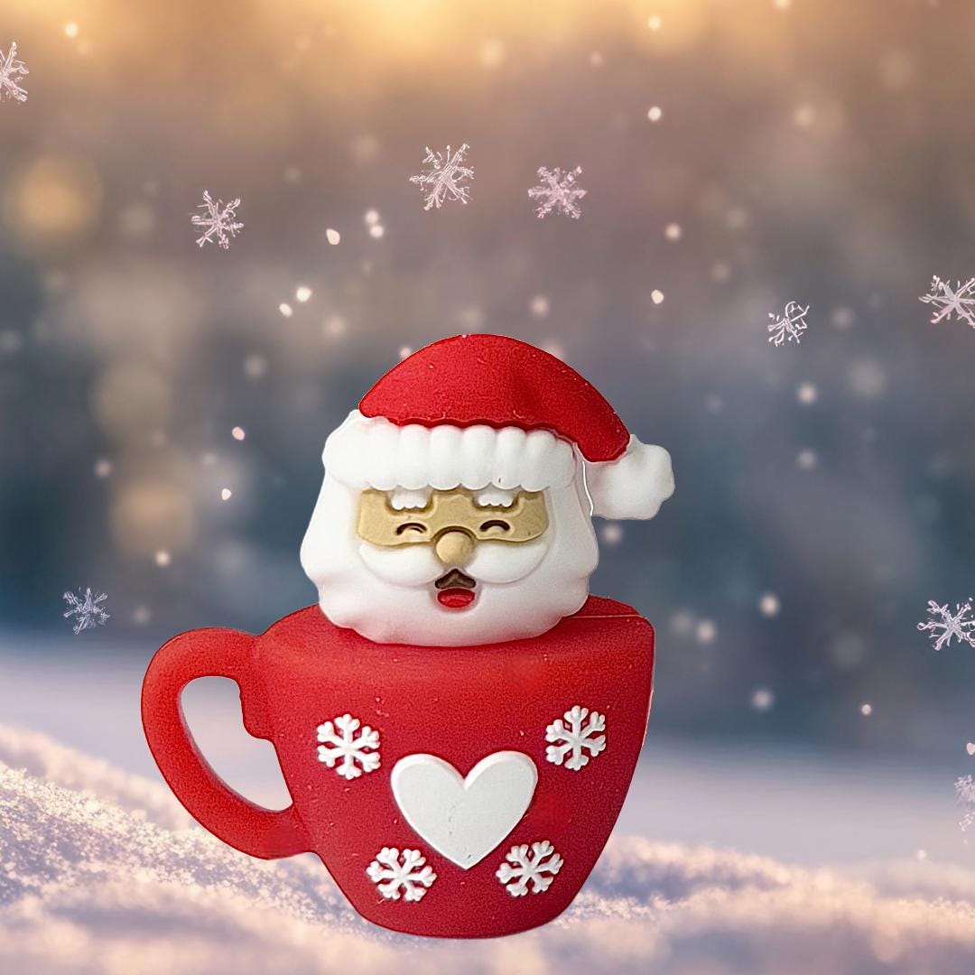 3D Santa Christmas Mug Focal Bead