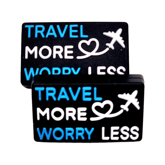 Travel More Worry Less Focal Bead, Silicone Focal Beads 25