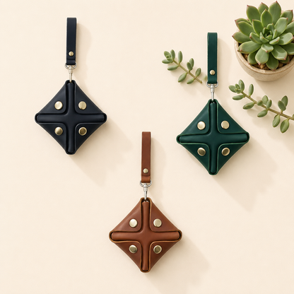Mini Leather Diamond Pouch
