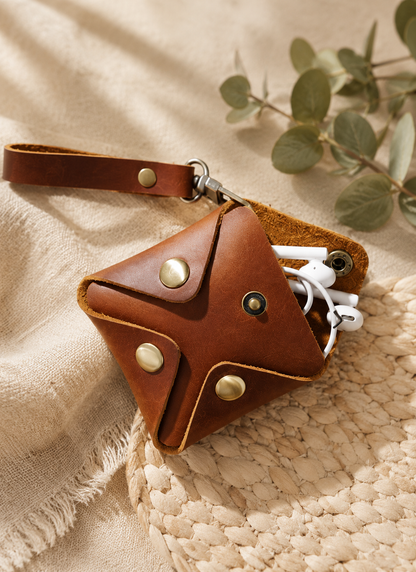 Mini Leather Diamond Pouch