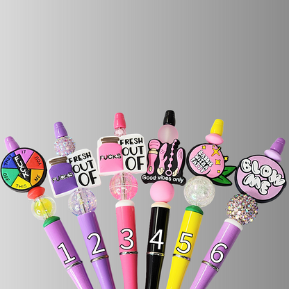 Funny, Sarcastic, Adult Humor Beaded Pens 1I