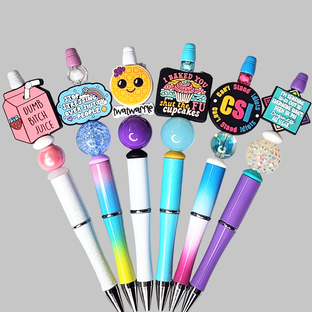 Funny, Sarcastic, Adult Humor Beaded Pens 1J