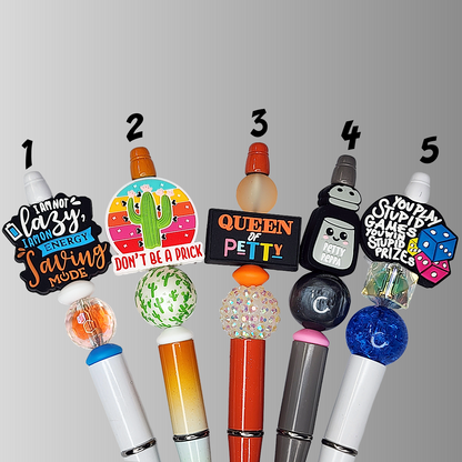 Funny, Sarcastic, Adult Humor Beaded Pens 1L