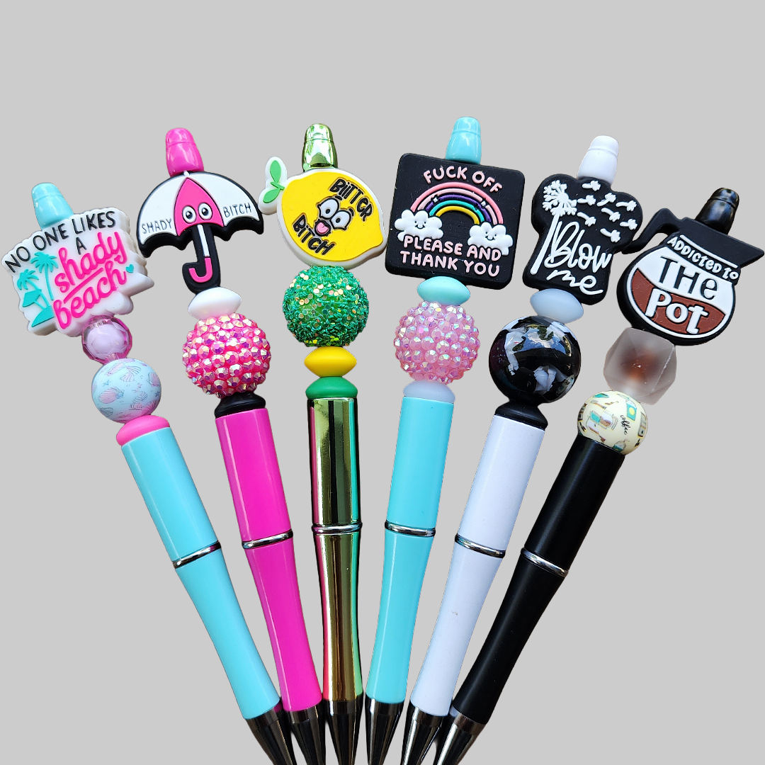 Funny, Sarcastic, Adult Humor Beaded Pens 1Q