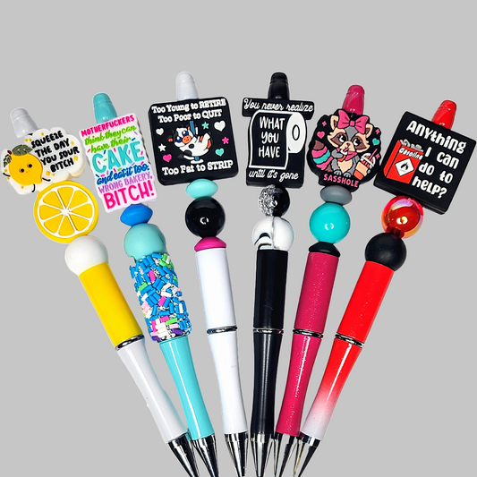 Funny, Sarcastic, Adult Humor Beaded Pens 1S