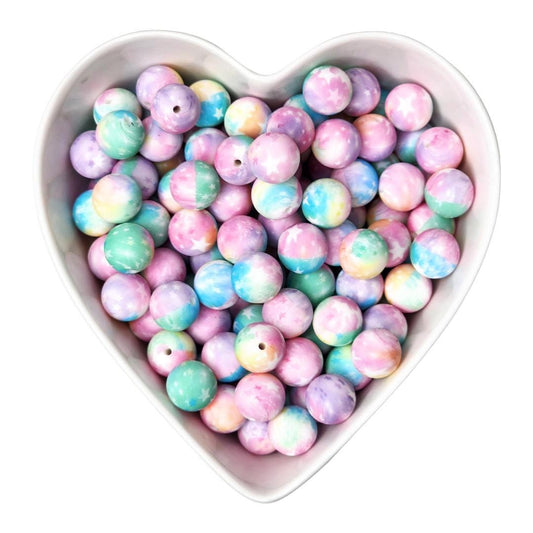 15mm Starry Sky Silicone Beads