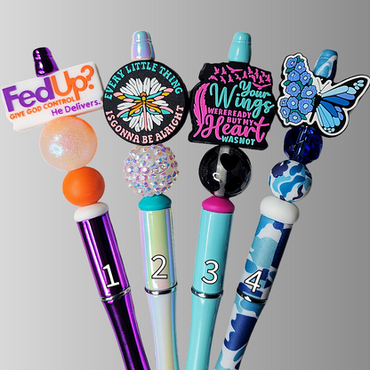 2B Inspirational Custom Design Beaded Pens