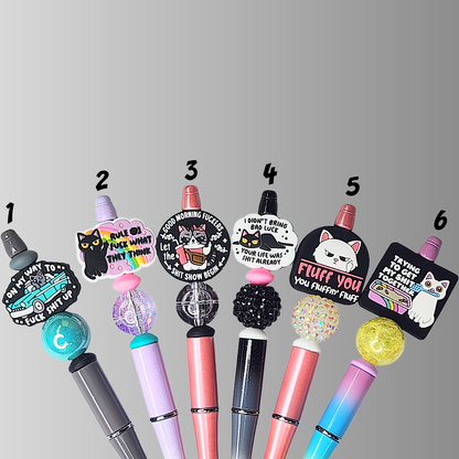Funny Cat Beaded Pens 2E