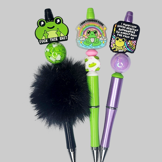 Funny Frog Beaded Pens 2L