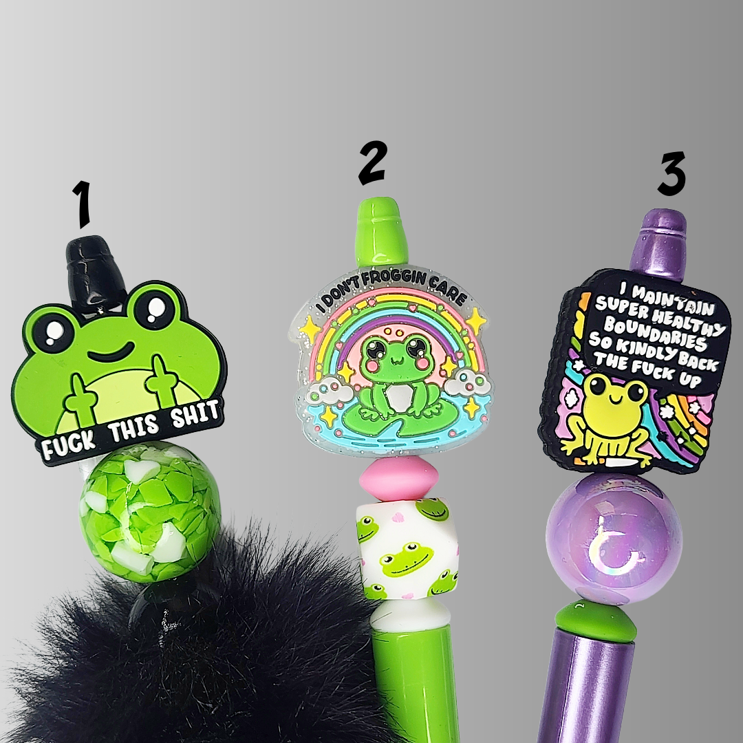 Funny Frog Beaded Pens 2L