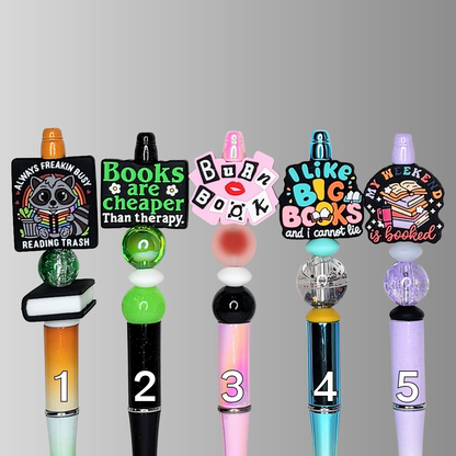 2U Funny Book Lovers Beaded Pens