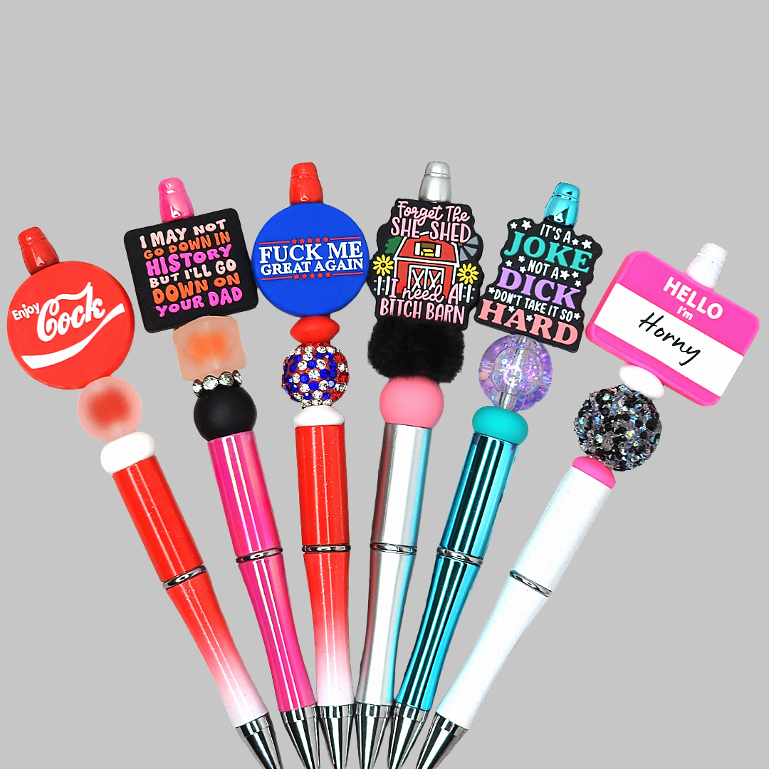 Funny, Sarcastic, Adult Humor Beaded Pens 2V
