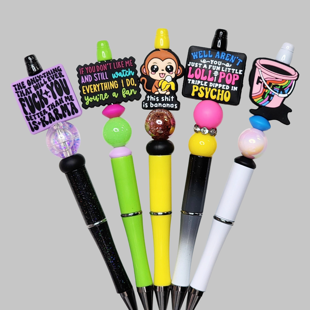Funny, Sarcastic, Adult Humor Beaded Pens 2W