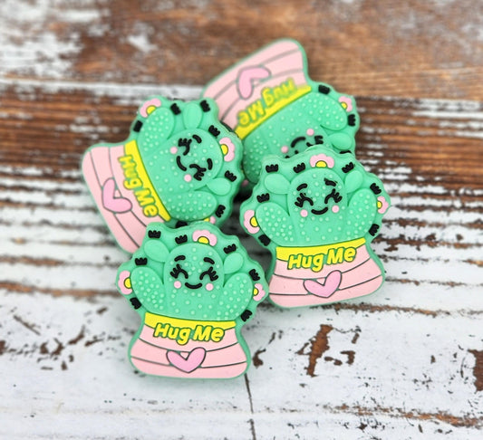 Hug Me Cactus Silicone Focal Bead 16