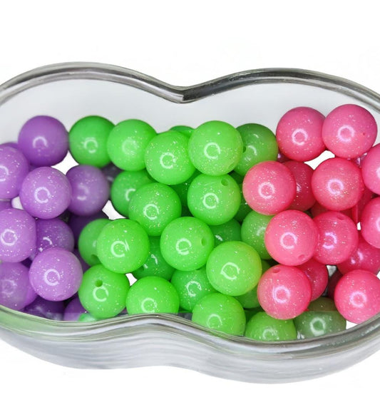15mm Glitter Jelly Bead