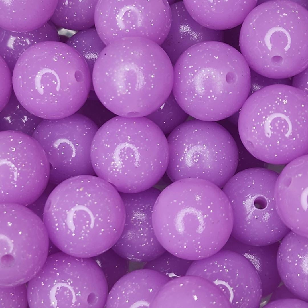 15mm Glitter Jelly Silicone Beads