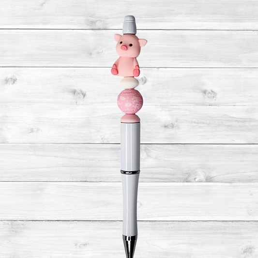 3D Pig Beaded Pen