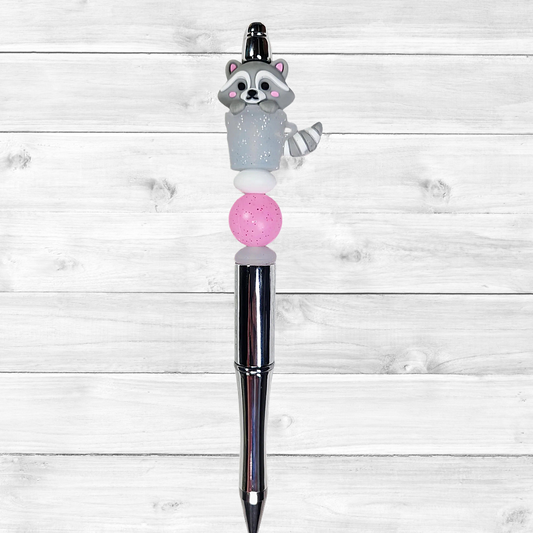 3D Beaded Raccoon Pen