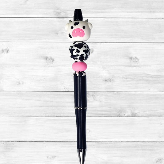 3D Cow Beaded Pen