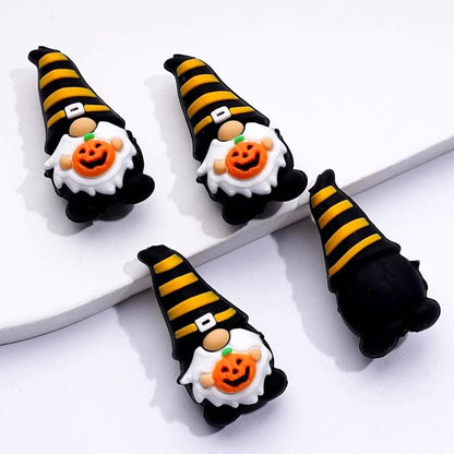 3D Halloween Pumpkin Gnome Focal Bead