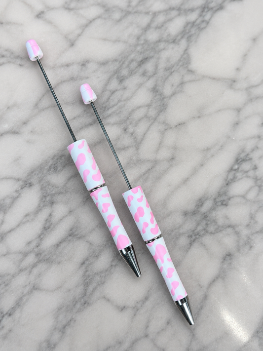Pink Leopard Beadable Pens