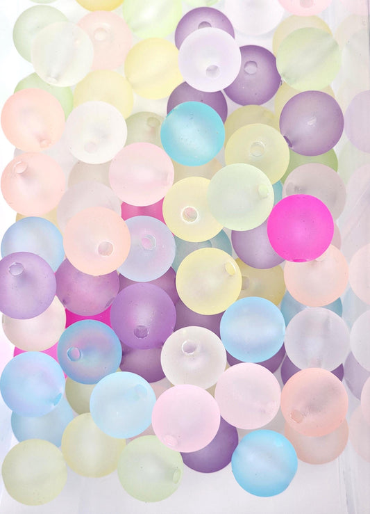 15mm Multi-Color See Thru Beads (10 Pack)