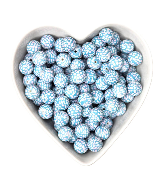 15mm Speckled Silicone Beads