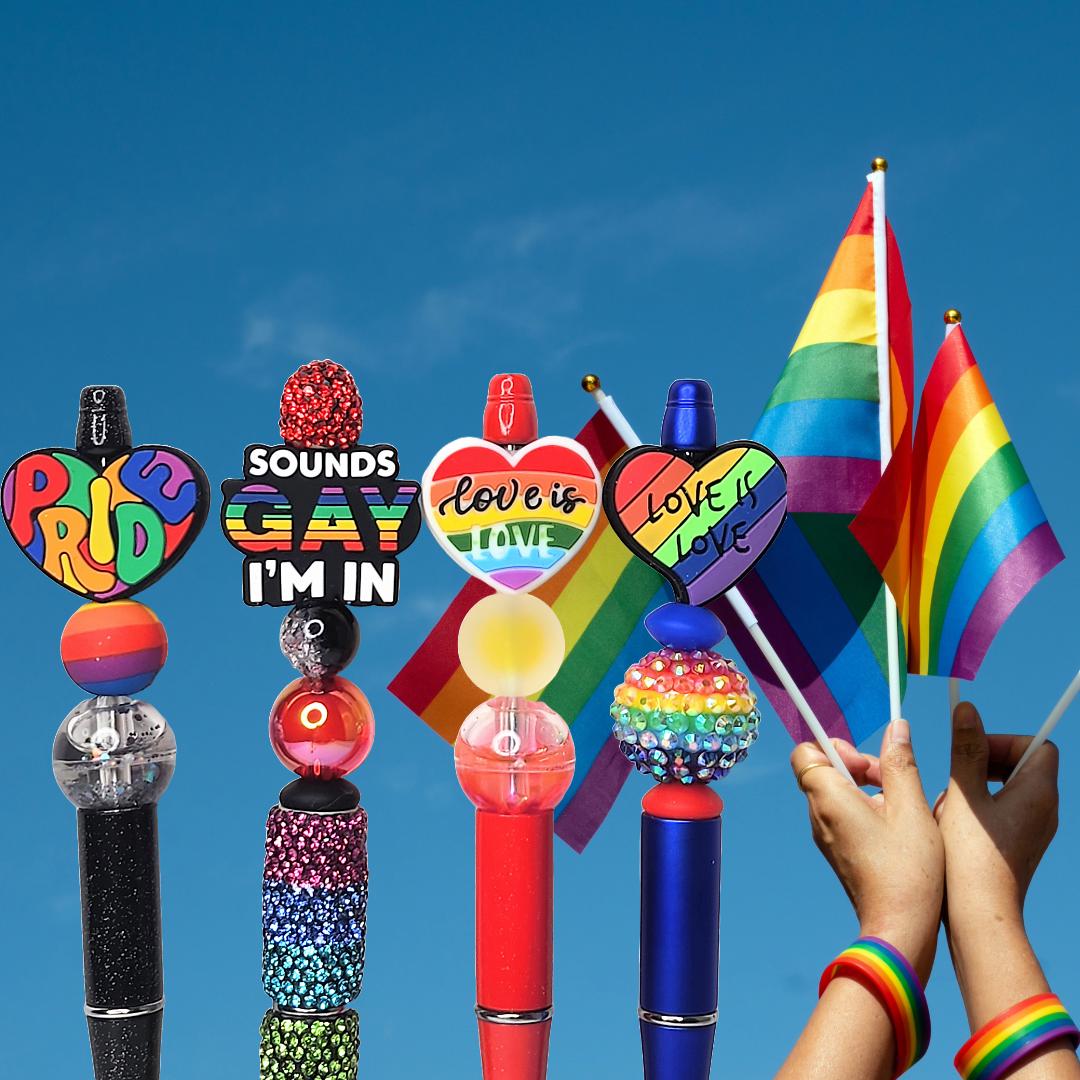 Custom Design Pride Beaded Pens
