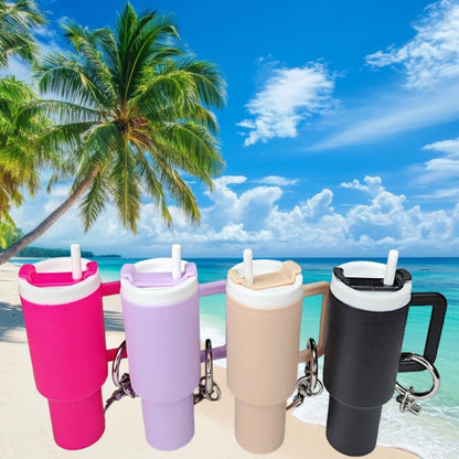 Mini Tumbler Chapstick Keychain Holder