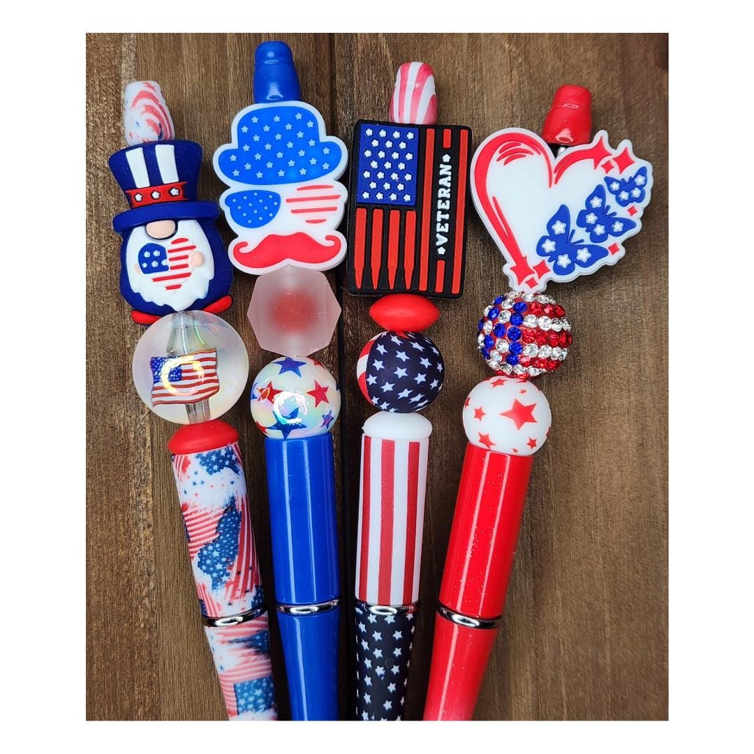 4th of July Beaded Pens
