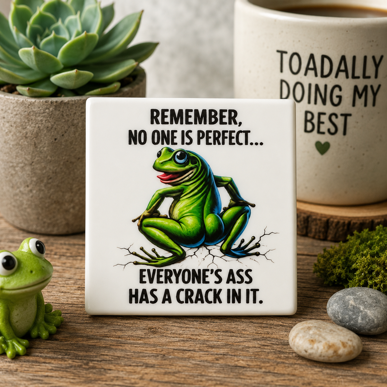 Remember, No One is Perfect Focal Bead