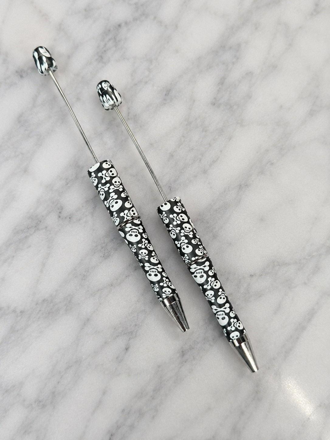 Skull Print Beadable Pens