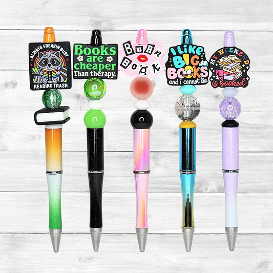 2U Funny Book Lovers Beaded Pens