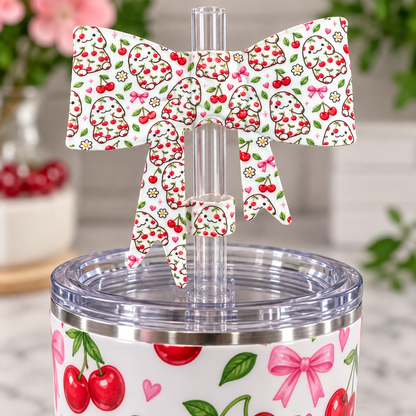 Richard Pop My Cherry Bow Straw Topper