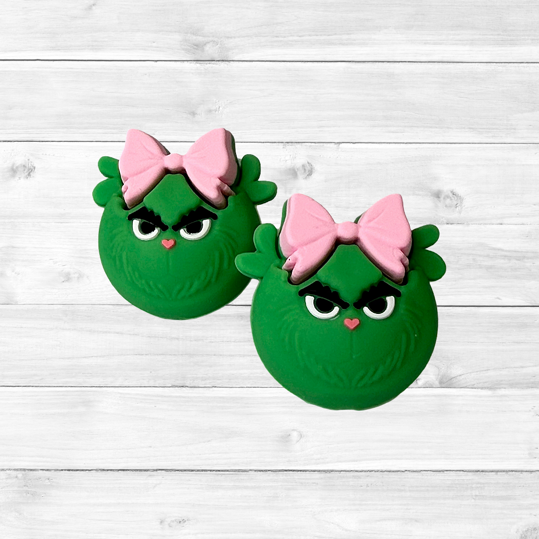 3D Mean Green Girl Christmas Focal