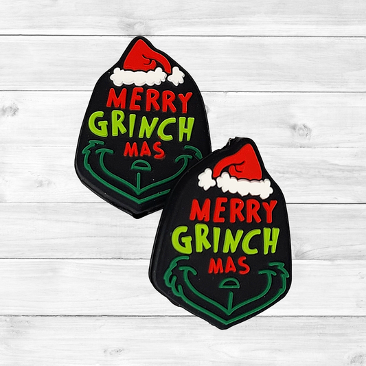 Mean Green Guy Christmas Focal Bead