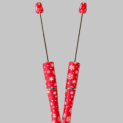 Snowflakes Printed Design Beadable Pen Blanks
