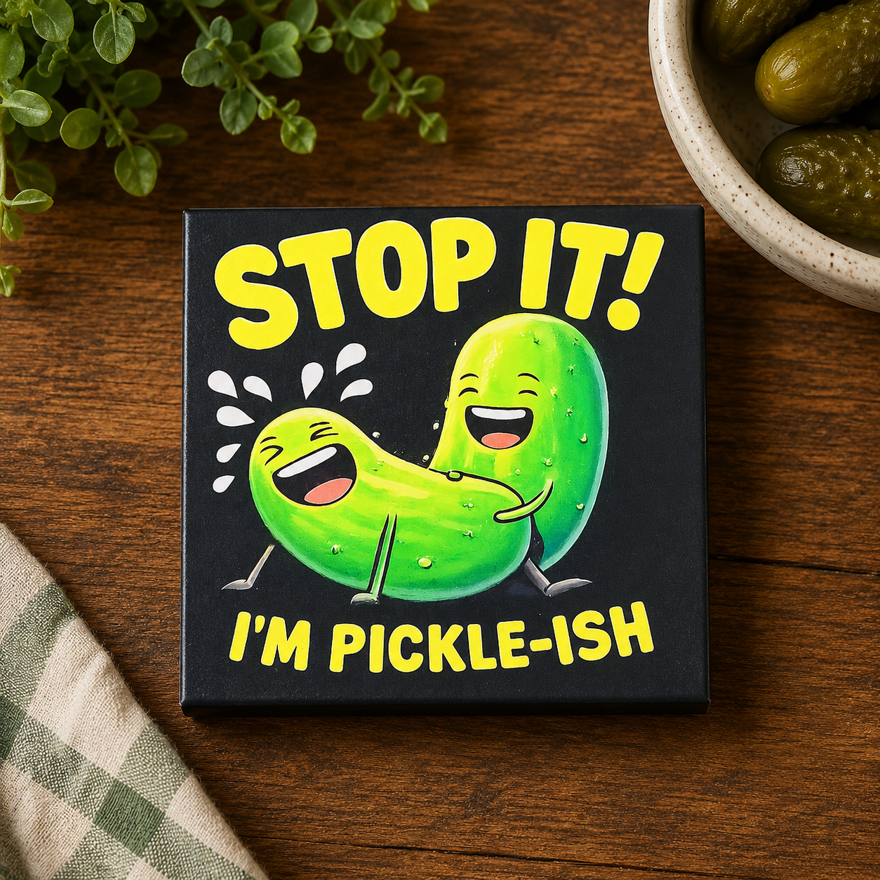 Stop It I'm Pickle-ish Focal Bead