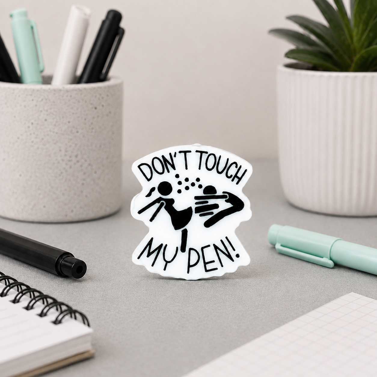 Don't Touch My Pen Focal Bead 56