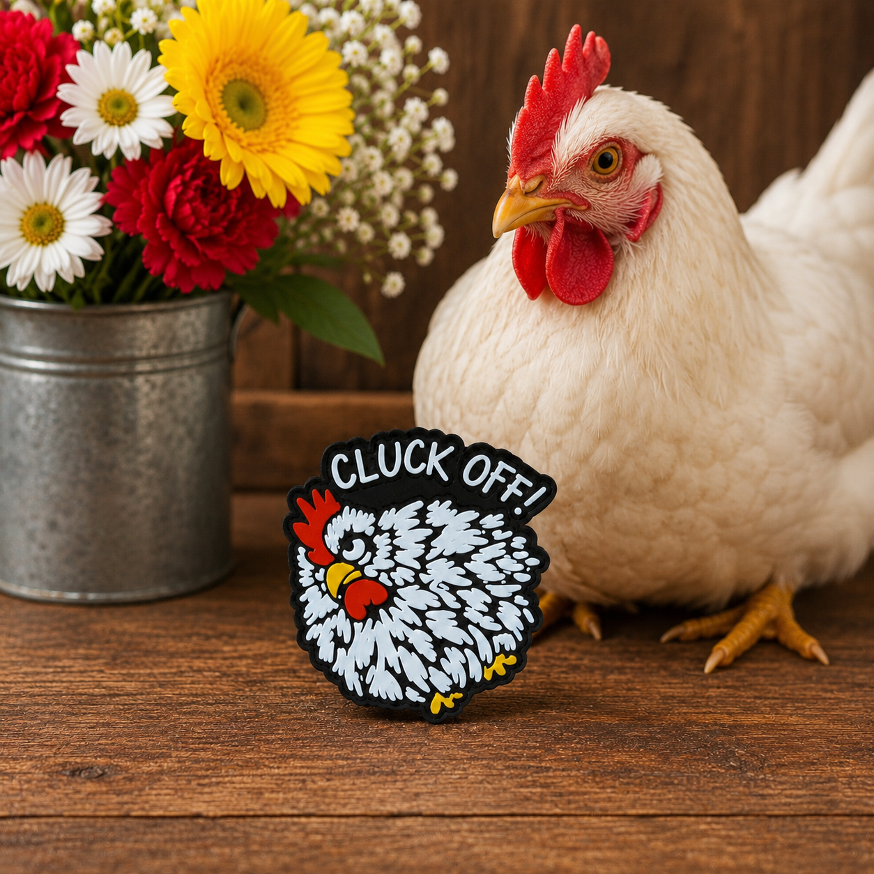 Cluck Off Focal Bead 147
