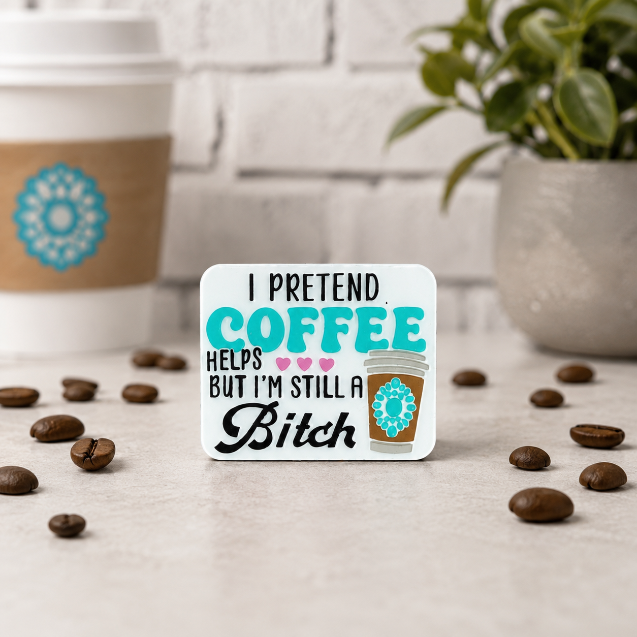 I Pretend Coffee Helps Focal Bead 03