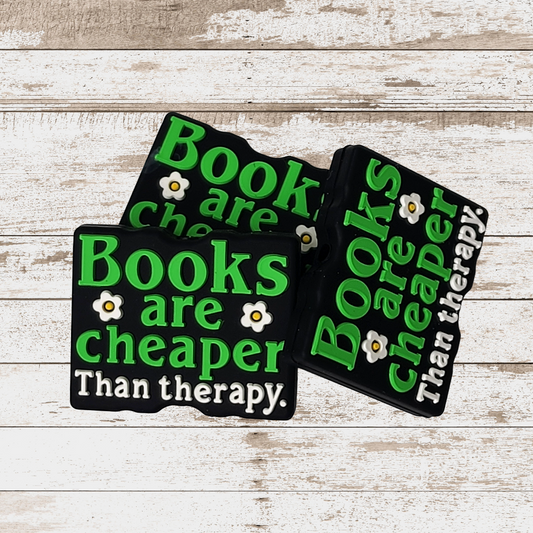 Books Are Cheaper Than Therapy Focal Bead 47