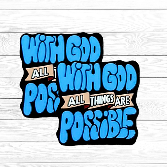 With God All Things Are Possible Focal Bead 34