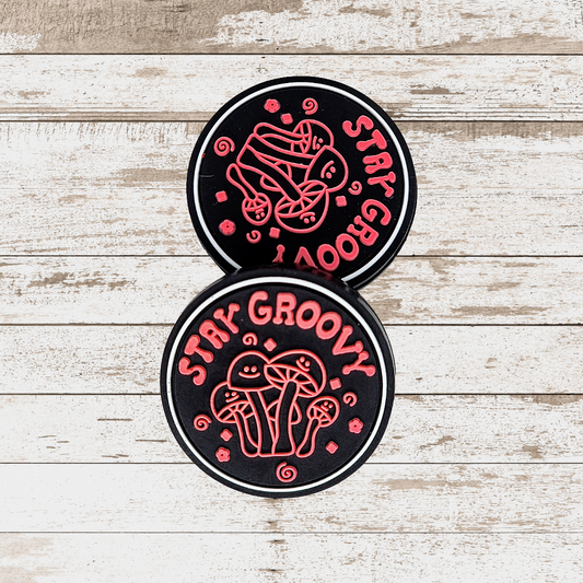 Stay Groovy Silicone Focal Bead 128