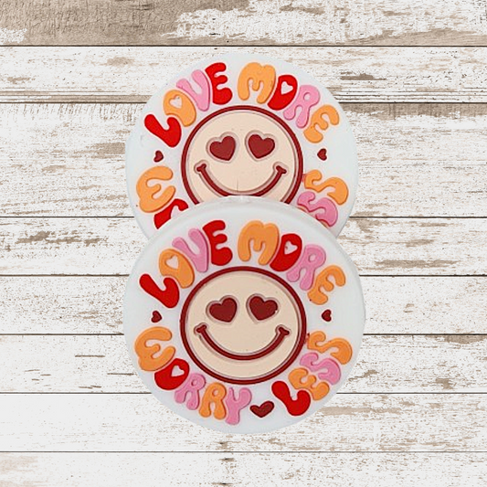 Love More Worry Less Silicone Focal Bead 143