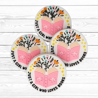 Just a Girl Who Loves Books Focal Bead 130