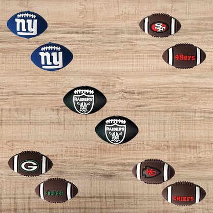 3D Football Shaped Focal Bead