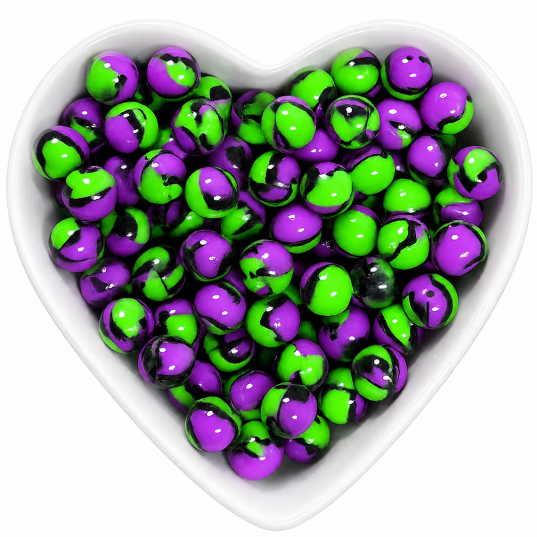 15mm Spellbound Glossy Swirl Beads