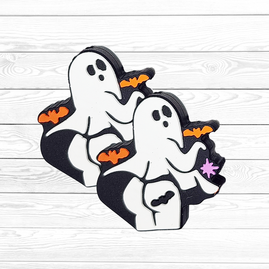 Naughty Ghost Halloween Focal Bead