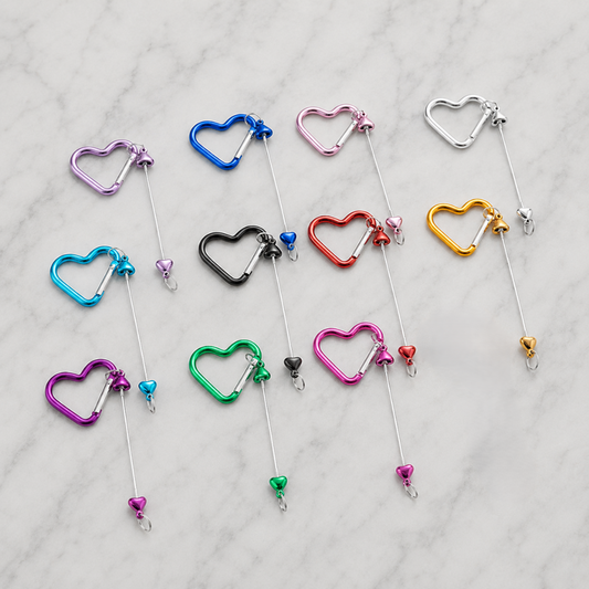 Heart Shaped Beadable Keychains